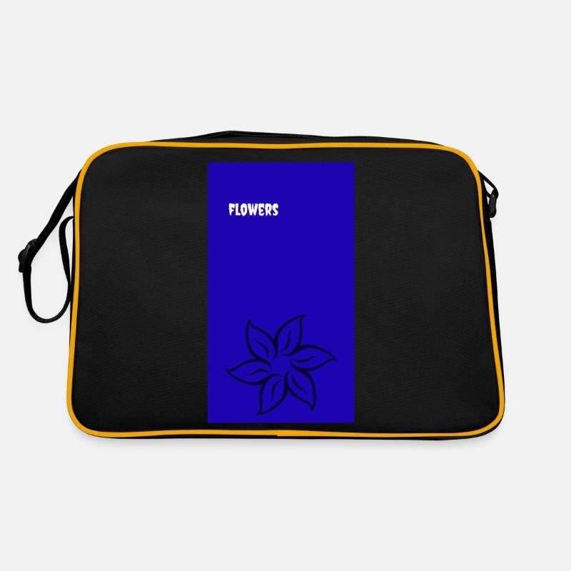 flowers - Retro Tasche - Schwarz/Gold