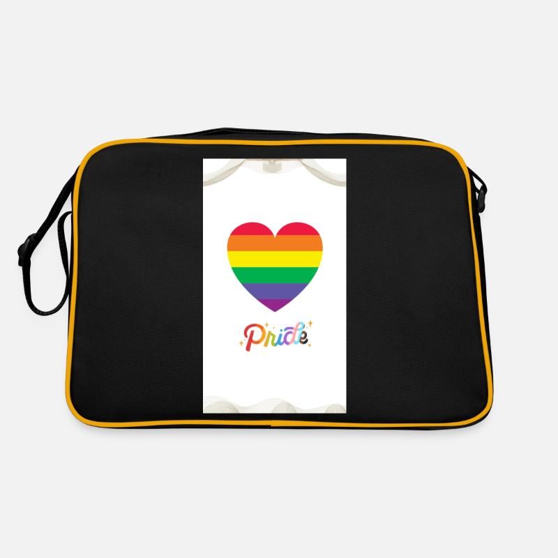 Pride Herz- Design Print Retro Tasche