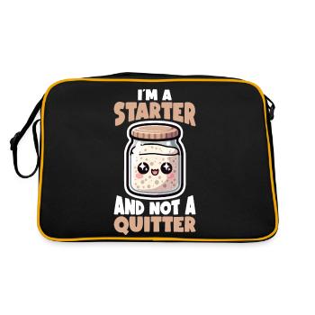 Sourdough Bread Bread Baking Sourdough Starter - Retro Bag - black/gold - Back