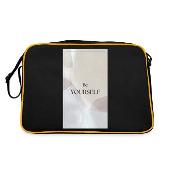 SOYEZ VOUS-MÊME - Soyez vous-même - Sac Retro - noir/or - Dos