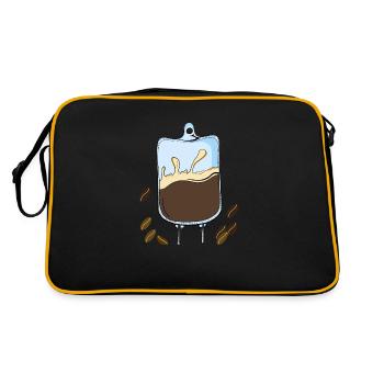 Coffee love - Retro Tasche - Schwarz/Gold - Hinten
