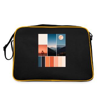 Montagnes - Sac Retro - noir/or - Dos