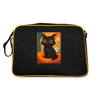 SoulPaws & Hooves, Hubert the Cult Cat - Retro Bag - black/gold - Back