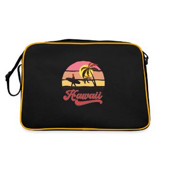 Hawaï Surf Beach Design - Sac Retro - noir/or - Dos