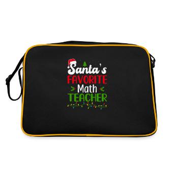 Santa ́s favorite math teacher Mathematik Christmas - Retro Bag - black/gold - Back