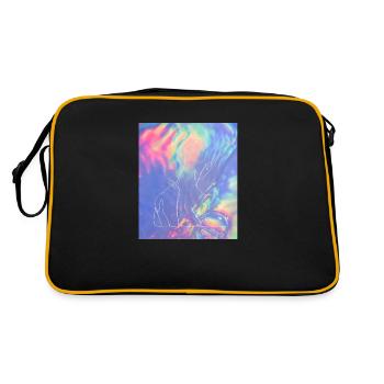 Purple Abstract Holographic Gradient - Retro Bag - black/gold - Back