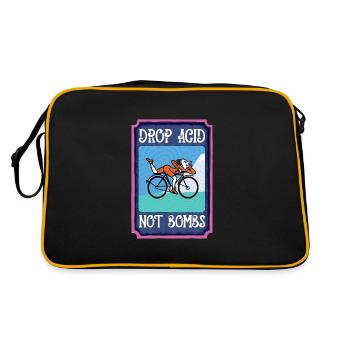 LSD Drop Acid Not Bombs - Retro Bag - black/gold - Back