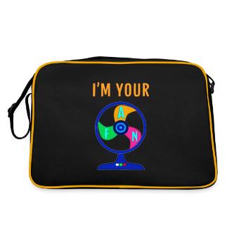 I'm your FAN - Ich bin Dein FAN - Retro Tasche - Schwarz/Gold - Hinten