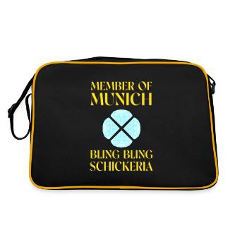 Member of Munich Bling Bling Schickeria - Retro Bag - black/gold - Back