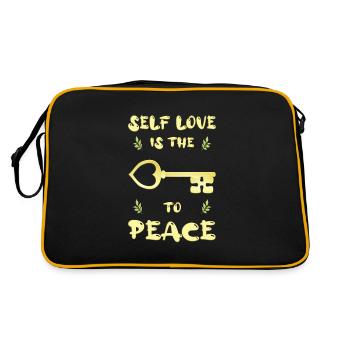 Self love is the key to peace (version anglaise) - Sac Retro - noir/or - Dos