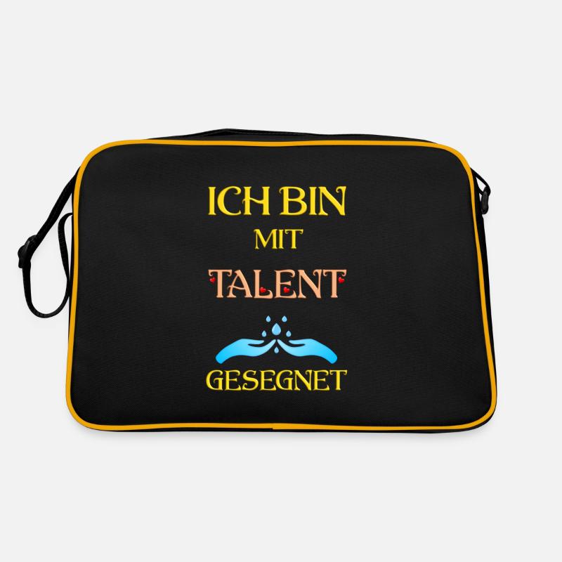 Ich bin mit Talent gesegnet Retro Tasche