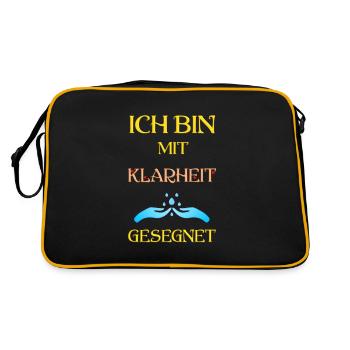 I am blessed with clarity - Retro Bag - black/gold - Back