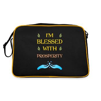 I'm blessed with prosperity - Earthday - Retro Bag - black/gold - Back