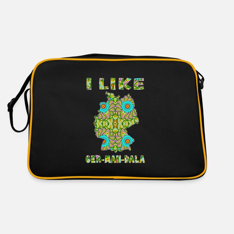 I like (love) Ger-Man-Dala /Mandala English Map Retro Bag