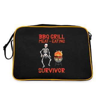 BBQ Grill Mangeur de viande Survivant Squelette - Sac Retro - noir/or - Dos