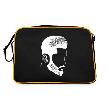 modèle de style de coiffure tête de barbe - Sac Retro - noir/or - Dos