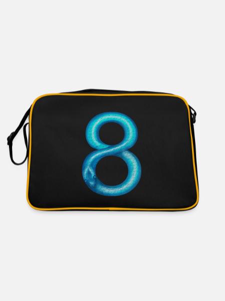 Schlange 8 - Retro Tasche - Schwarz/Gold - Hinten