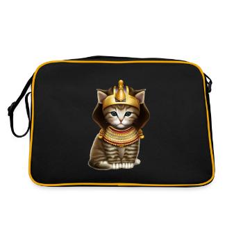 Egyptian Pharaoh Cat - Retro Bag - black/gold - Back