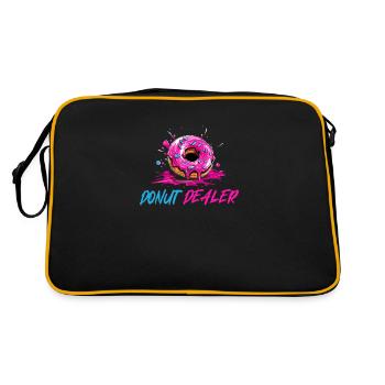 Revendeur de beignets roses - Sac Retro - noir/or - Dos