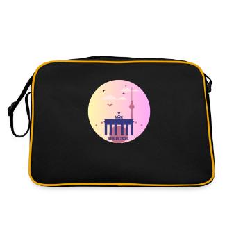 Berlin Chic - Retro Tasche - Schwarz/Gold - Hinten