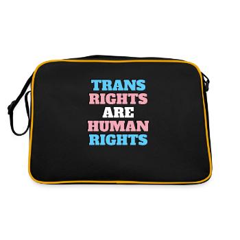 Trans Rights Are Human Rights - Retro Bag - black/gold - Back