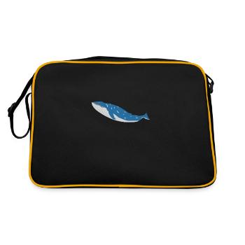 blauwal - Retro Tasche - Schwarz/Gold - Hinten