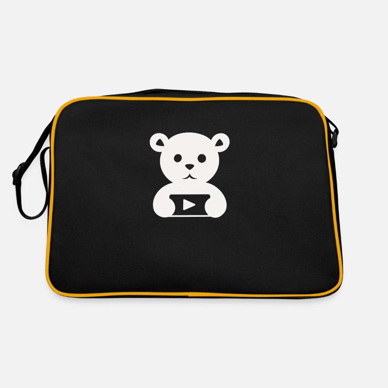 Teddybär creator youtube - Retro Tasche - Schwarz/Gold