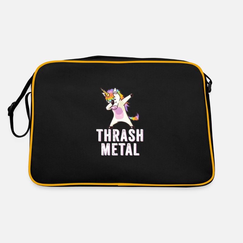 Thrash Metal Dabbing Einhorn Retro Tasche