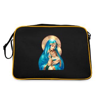 Mary mother of jesus - Christian - Retro Bag - black/gold - Back