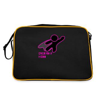 Si vous êtes aussi un héros du quotidien (rose) - Sac Retro - noir/or - Dos
