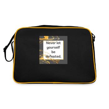 Never let yourself be defeated - Sac Retro - noir/or - Dos