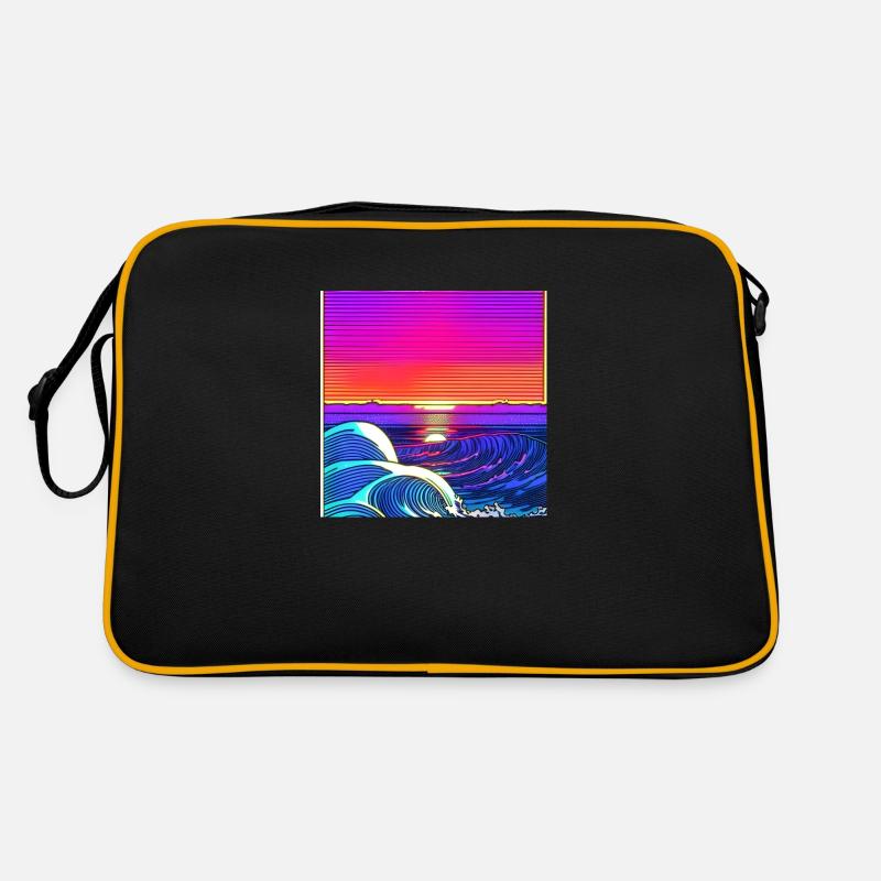 The Waves - Retro Tasche - Schwarz/Gold
