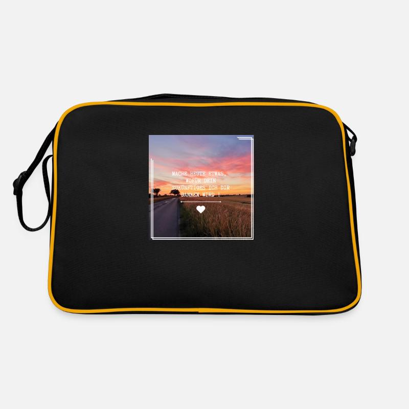 Selbstliebe - Retro Tasche - Schwarz/Gold