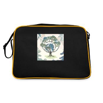 The World Tree - Nature Conservation & Environmental Protection - Retro Bag - black/gold - Back