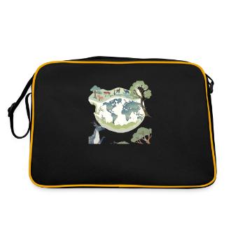 Map for Nature and Environment - Climate Protection (FFF) - Retro Bag - black/gold - Back