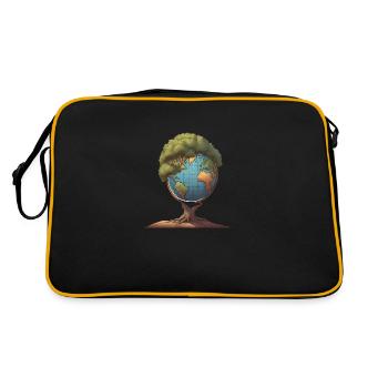 L’arbre qui nous soutient - Notre monde (Protection de l’environnement) - Sac Retro - noir/or - Dos
