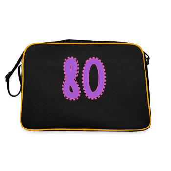 80. 80 ANS. 80e ANNIVERSAIRE. ANNIVERSAIRE 80 ANS. - Sac Retro - noir/or - Dos