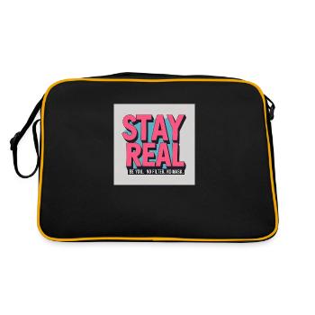 Stay Real - Retro Bag - black/gold - Back