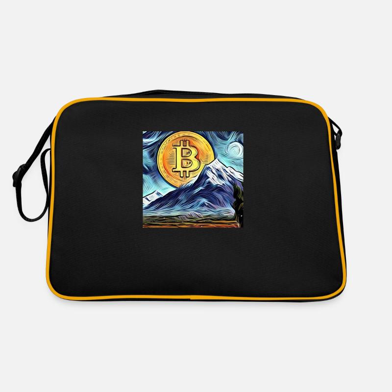 Bitcoin + Nature - Retro Bag - black/gold