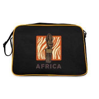 Afro Comb Hair Ebony Africa Culture Gift - Retro Bag - black/gold - Back