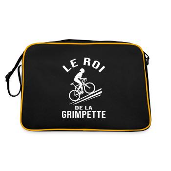 velo le roi de la grimpette humour vélo homme - Sac Retro - noir/or - Dos