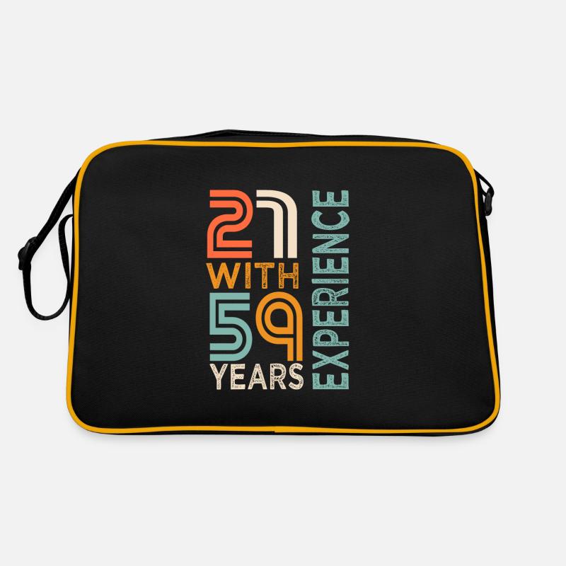 80e anniversaire cadeau 80 ans - Sac Retro - noir/or