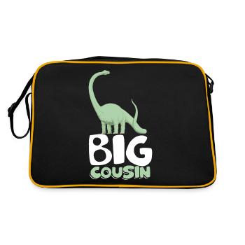 Cousin Cousinen Familie Cousin lustige Geschenkide - Retro Tasche - Schwarz/Gold - Hinten