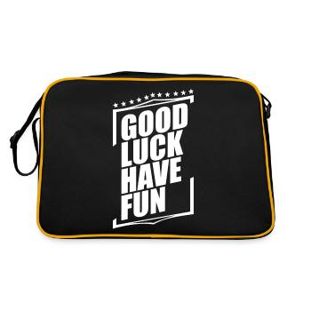 Good Luck Have Fun - Sac Retro - noir/or - Dos