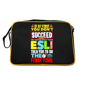 ESL Teacher Linguist Multilingual ESL Teaching - Retro Bag - black/gold - Back