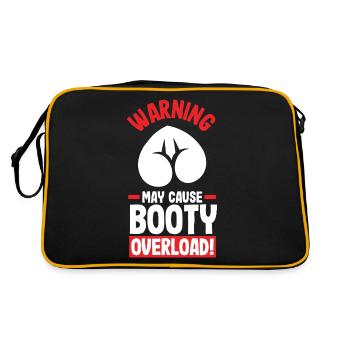 Warning: May Cause Booty Overload - Retro Bag - black/gold - Back