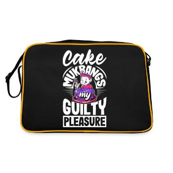 Mukbang et gâteau - Sac Retro - noir/or - Dos