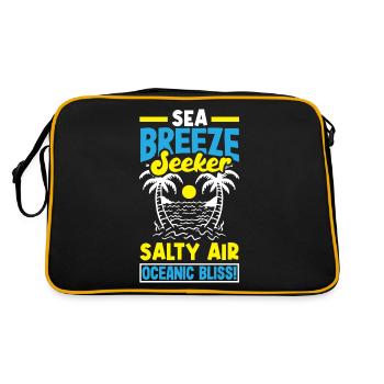 Sea Breeze Seeker Salty Air Oceanic Bliss Coastal - Retro Bag - black/gold - Back