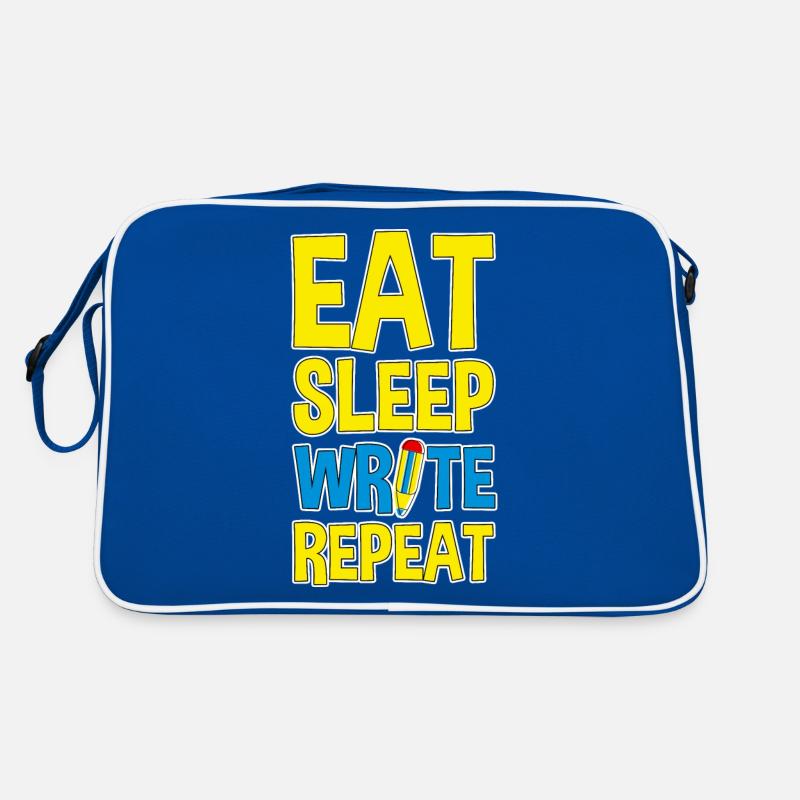 Eat Sleep Write Repeat 4 Retro Tasche
