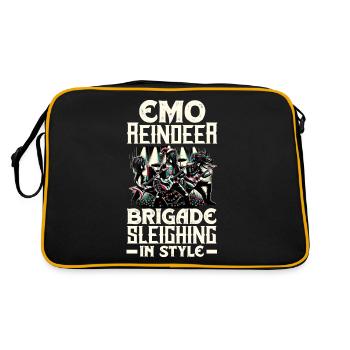 Emo Reindeer Brigade traîneau dans le style Emocore - Sac Retro - noir/or - Dos
